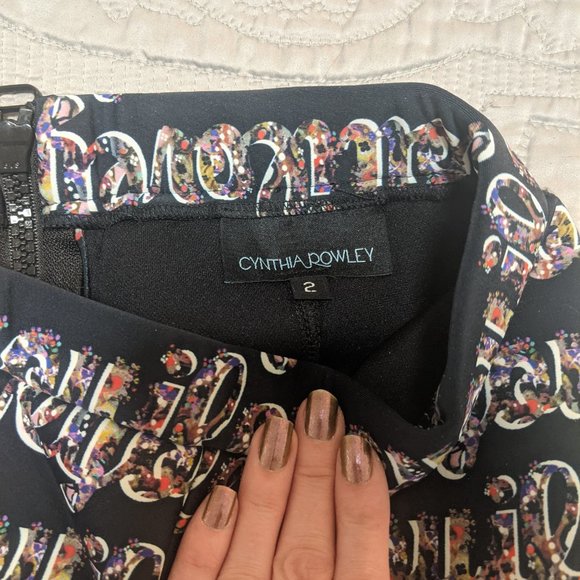 CYNTHIA ROWLEY • Neoprene "iLoveYou" Pants - Picture 4 of 9